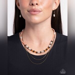 Pearl Profession Brass Necklace
